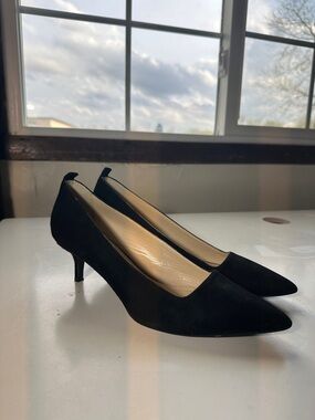 Everlane Black Pointed-Toe Kitten Heel Pumps